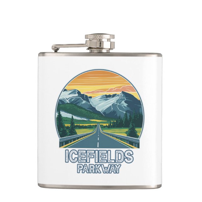 Icefields Parkway Alberta Canada Vista Flask (Front)