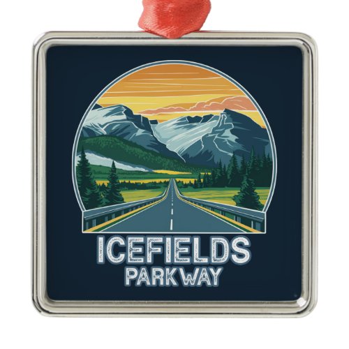 Icefields Parkway Alberta Canada Vista Metal Ornament
