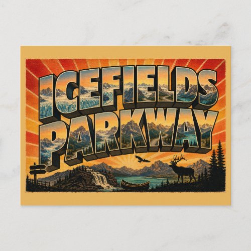 Icefields Parkway Alberta Glaciers Lakes Mountains Postcard
