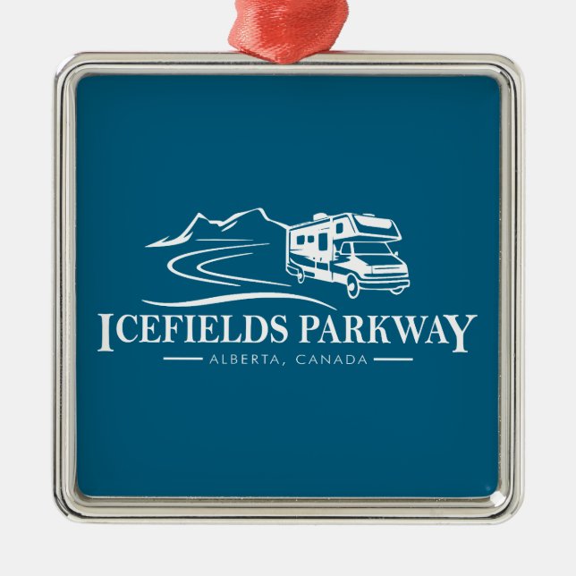 Icefields Parkway Alberta Recreational Vehicle Metal Ornament (Front)