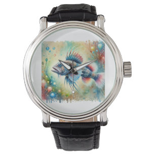 Icefish in a Serene Watercolor Dream 160724AREF105 Watch