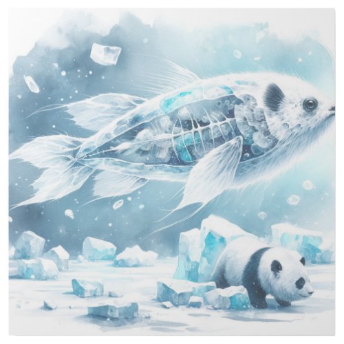 Icefish in Icy Waters AREF461 _ Watercolor Gallery Wrap