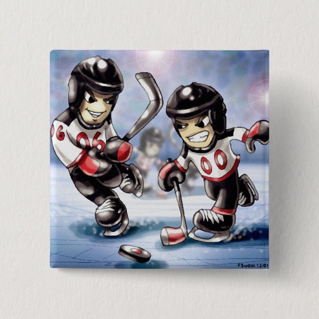 icehockey pinback button (Front)