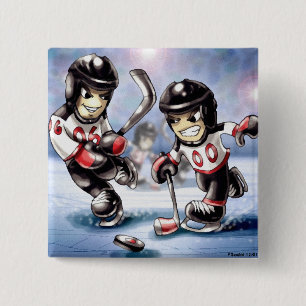 icehockey pinback button