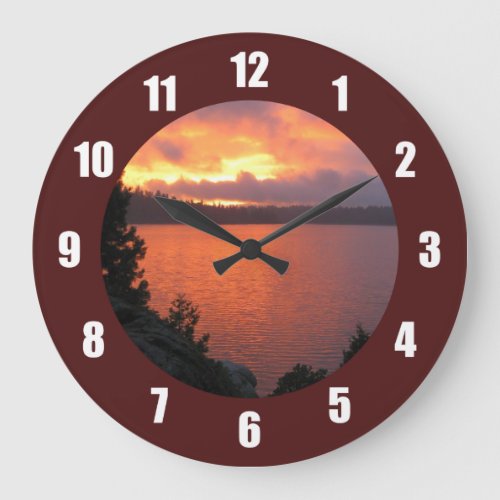 Icehouse Reservoir Sunset Large Clock