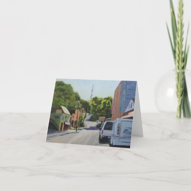 Icehouse Townscape Art Note Card (Front)