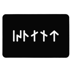 Iceland ᛁᛋᛚᛅᚾᛏ ~ Younger Futhark Runes Magnet