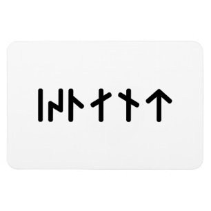 Iceland ᛁᛋᛚᛅᚾᛏ ~ Younger Futhark Runes Magnet