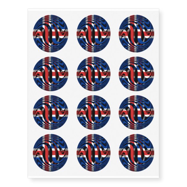 Iceland #1 temporary tattoos (Front)
