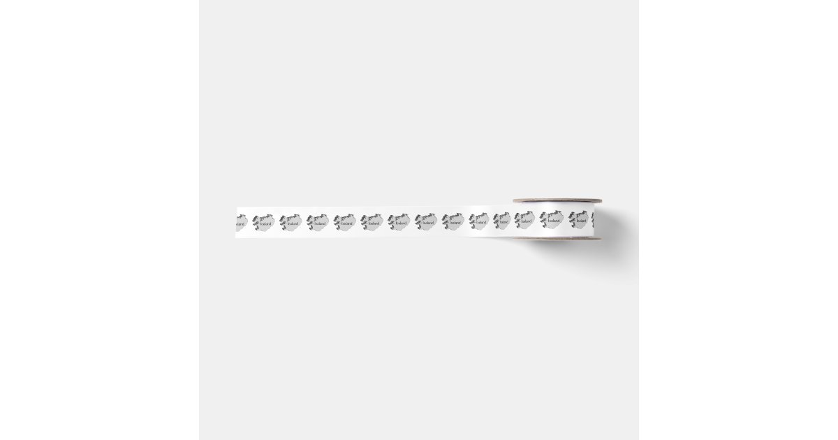 Iceland Map Ribbon Iceland 3D Map Satin Ribbon | Zazzle