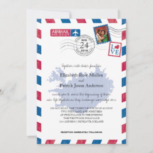 Iceland Airmail Wedding Invitation