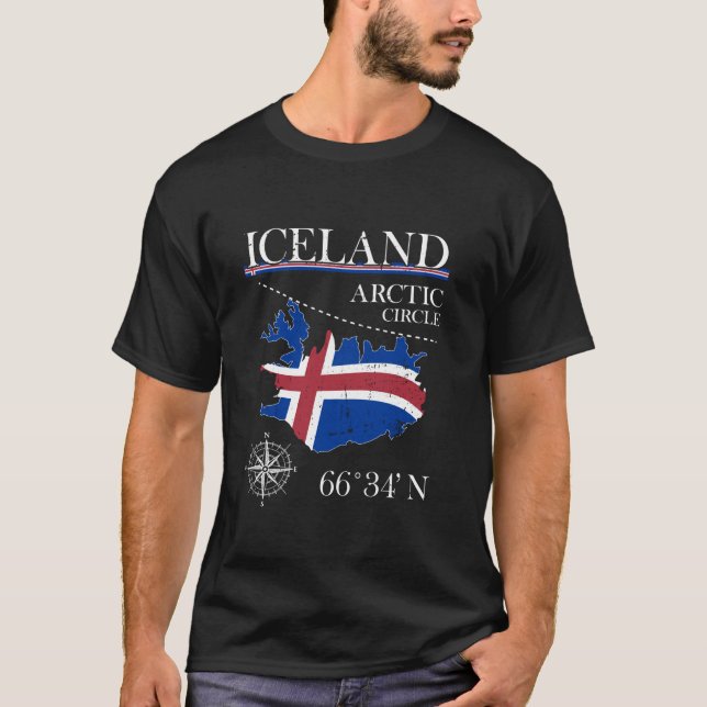 Iceland Arctic Circle Polar North Island Icelandic T-Shirt (Front)