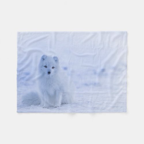 Iceland Arctic Fox Fleece Blanket