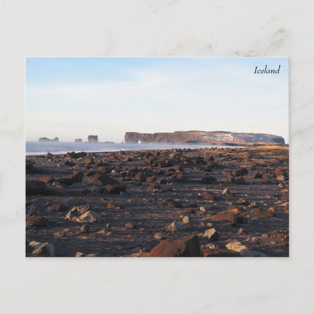 Iceland Black Sand Beach Postcard (Front)