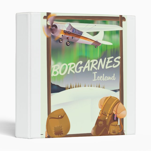 Iceland Borgarnes Flight poster Binder (Front/Spine)
