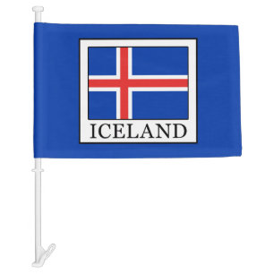 Iceland Car Flag