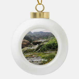 Iceland - Ceramic Ball Ornament