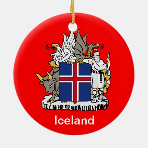 ICELAND* Ceramic Christmas Ornament | Zazzle