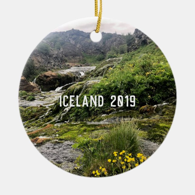 Iceland - ceramic ornament (Front)