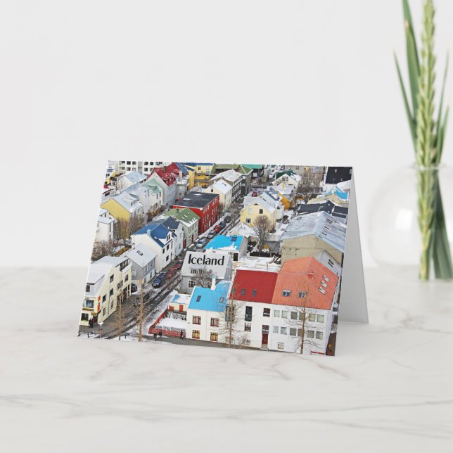 Iceland cityscape architecture card (Front)