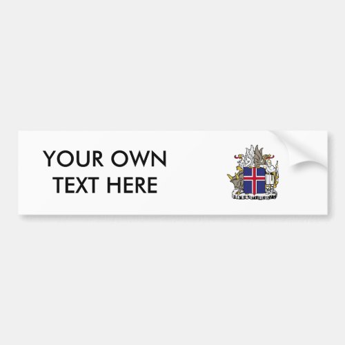 Iceland Coat of Arms Bumper Sticker