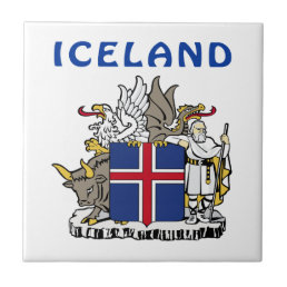 ICELAND Coat Of Arms Ceramic Tile
