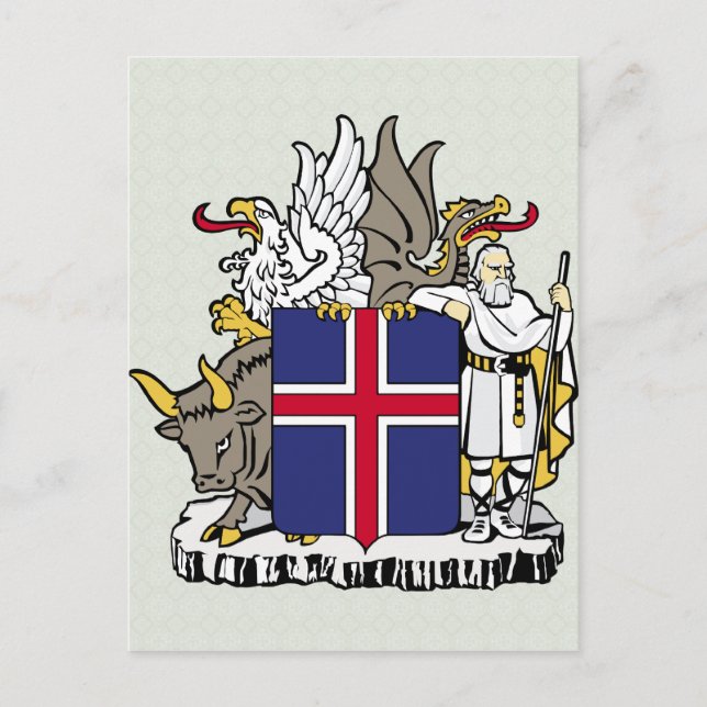 Iceland Coat of Arms detail Postcard (Front)