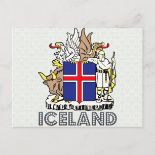 Iceland Coat of Arms Postcard