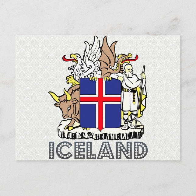Iceland Coat of Arms Postcard (Front)
