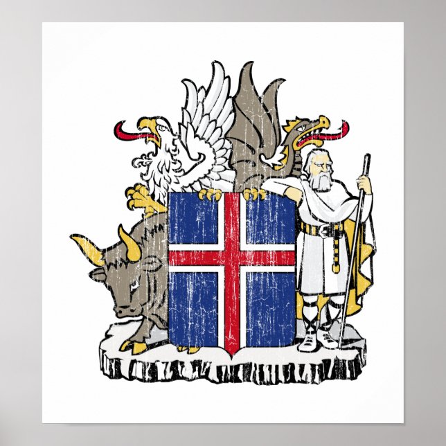 Iceland Coat Of Arms Poster (Front)