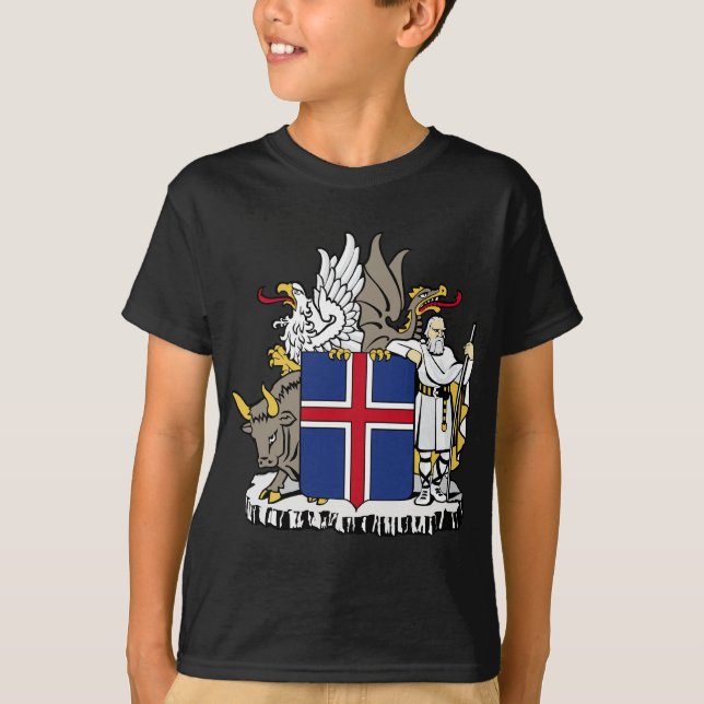 Iceland Coat Of Arms T-Shirt (Front)