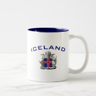 Iceland Coat of Arms Two-Tone Coffee Mug