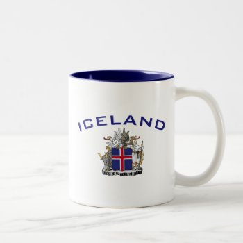 Iceland Coat Of Arms Two-tone Coffee Mug by worldshop at Zazzle