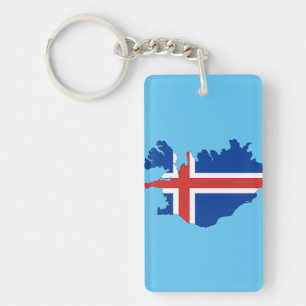 Iceland country flag keychain