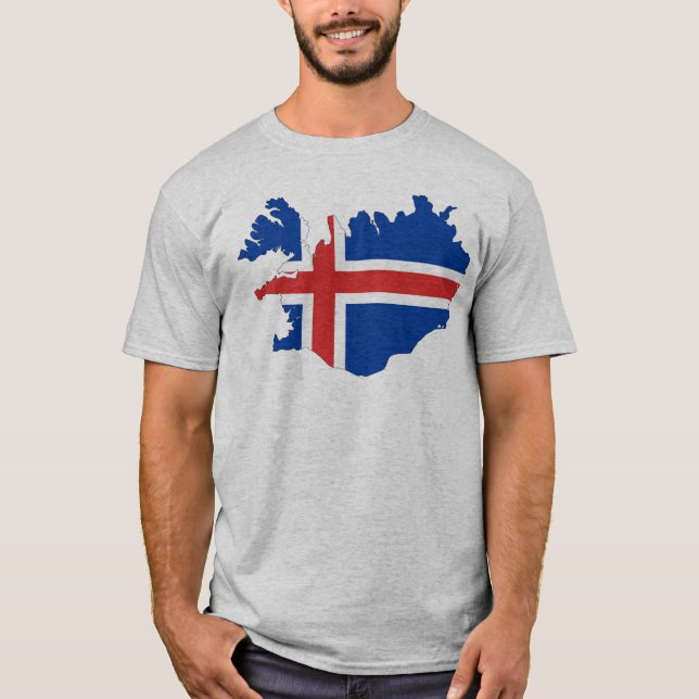 Iceland country flag T-Shirt (Front)