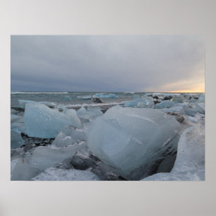Iceland Diamond Beach Poster