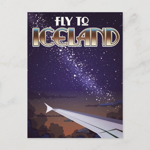 Iceland fight poster postcard