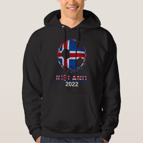Iceland Flag 2022 Supporter Icelandic Soccer Team  Hoodie