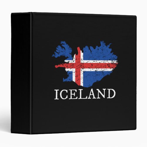 Iceland Flag 3 Ring Binder