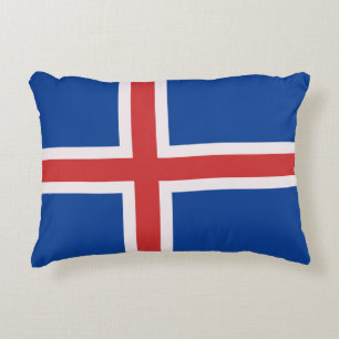 Iceland flag accent pillow