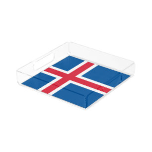Iceland flag - acrylic tray