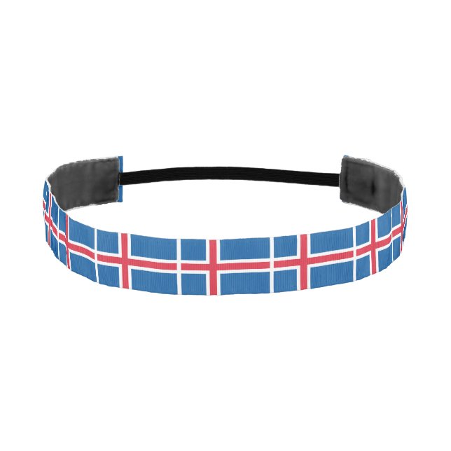 Iceland Flag Athletic Headband (Front)