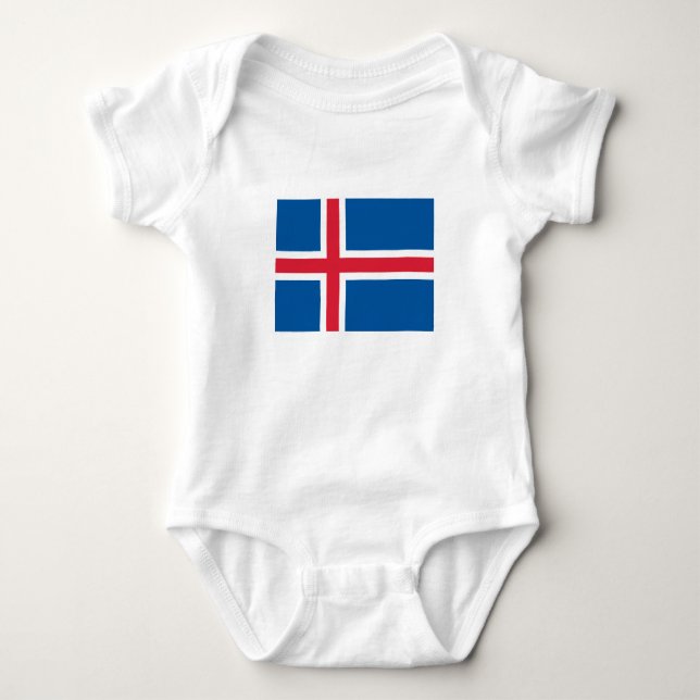 Iceland Flag Baby Bodysuit (Front)