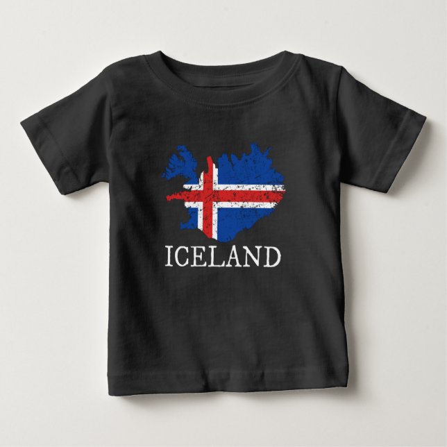Iceland Flag Baby T-Shirt (Front)