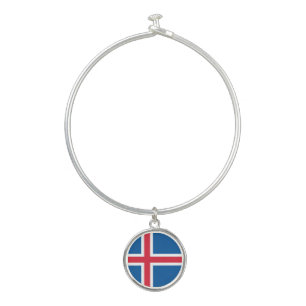 Iceland Flag Bangle Bracelet