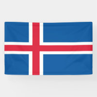 Iceland flag banner