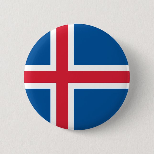 Iceland Flag Button (Front)