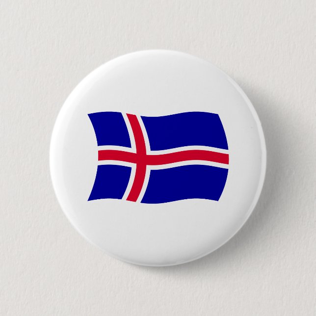 Iceland Flag Button (Front)