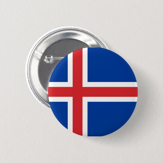 Iceland Flag Button (Front & Back)
