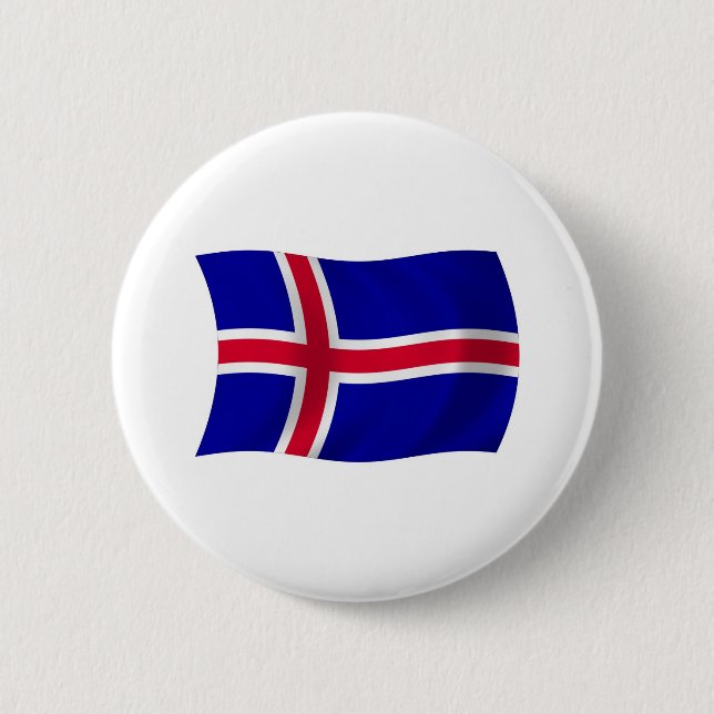 Iceland Flag Button (Front)